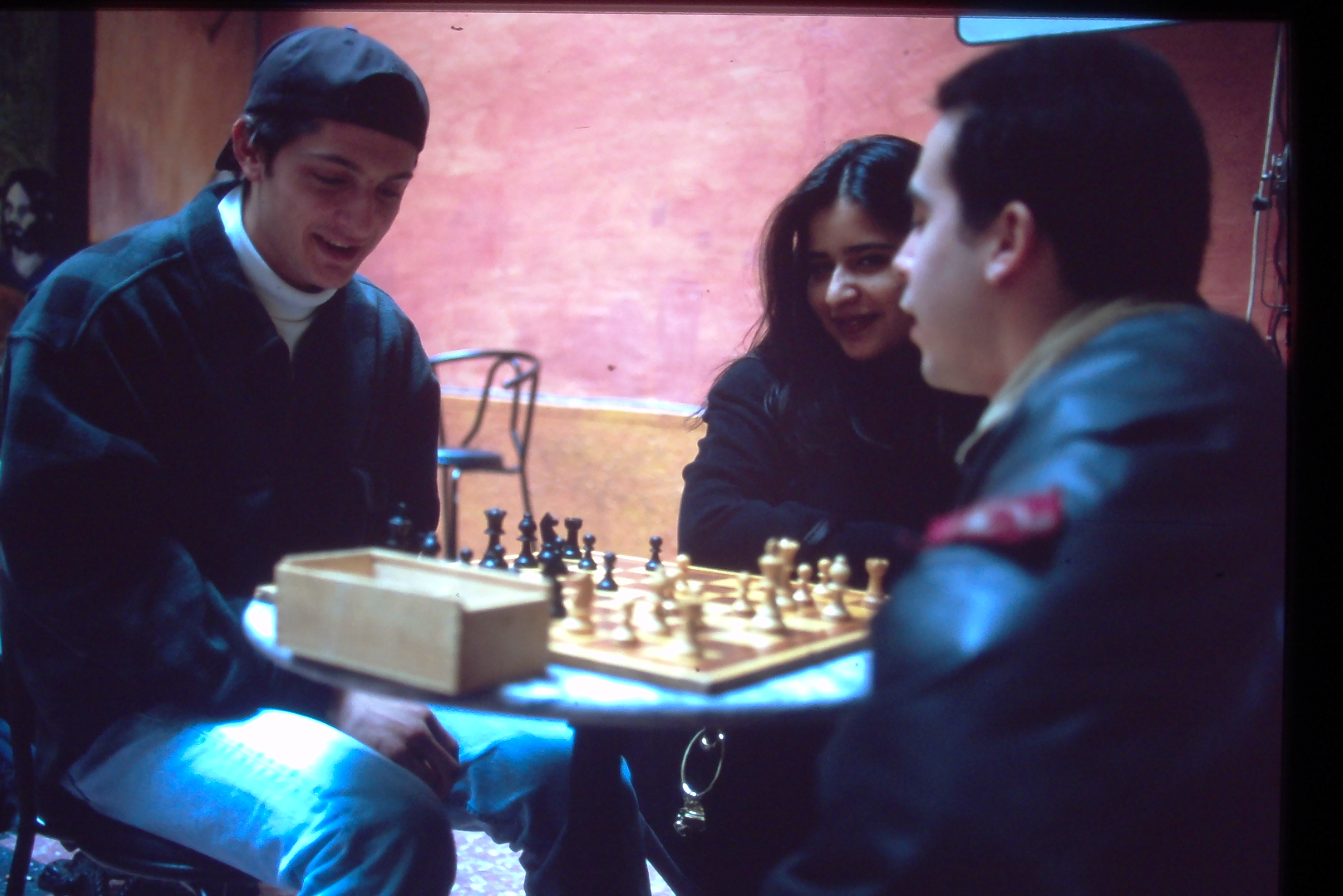 A game of Chess at the AMEX Cafe