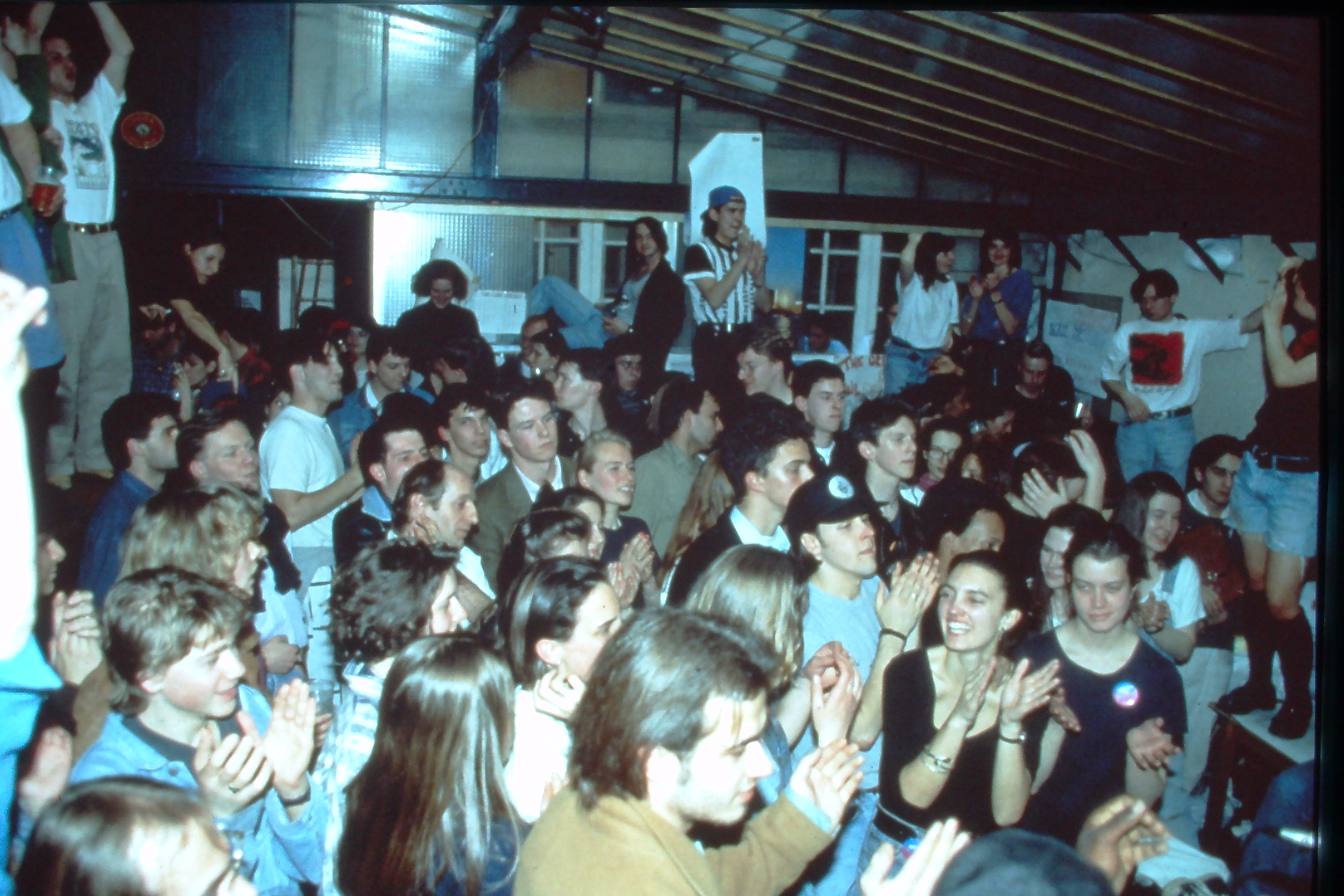 Student gathering at the AMEX Cafe