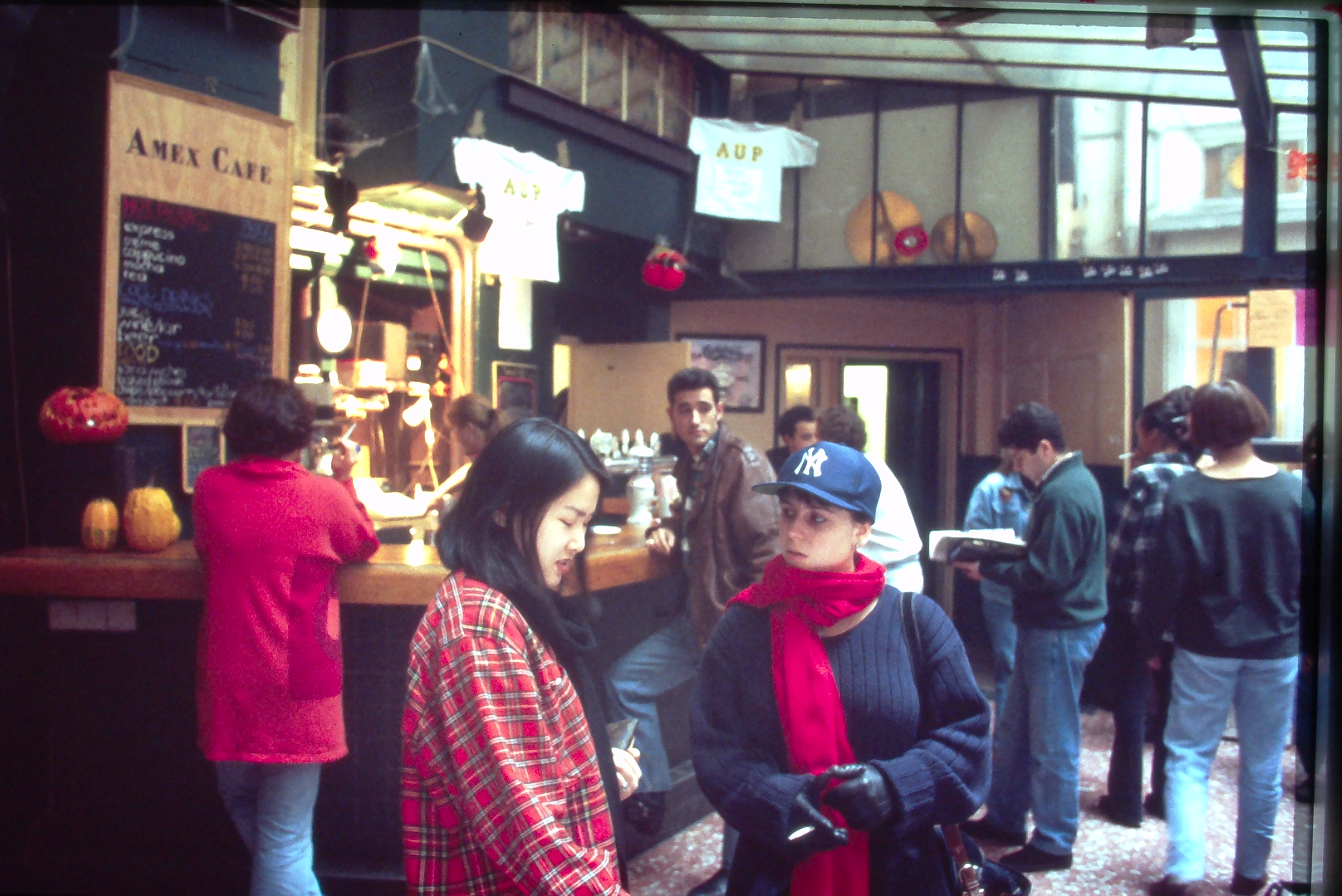Quick chat at the AMEX Cafe