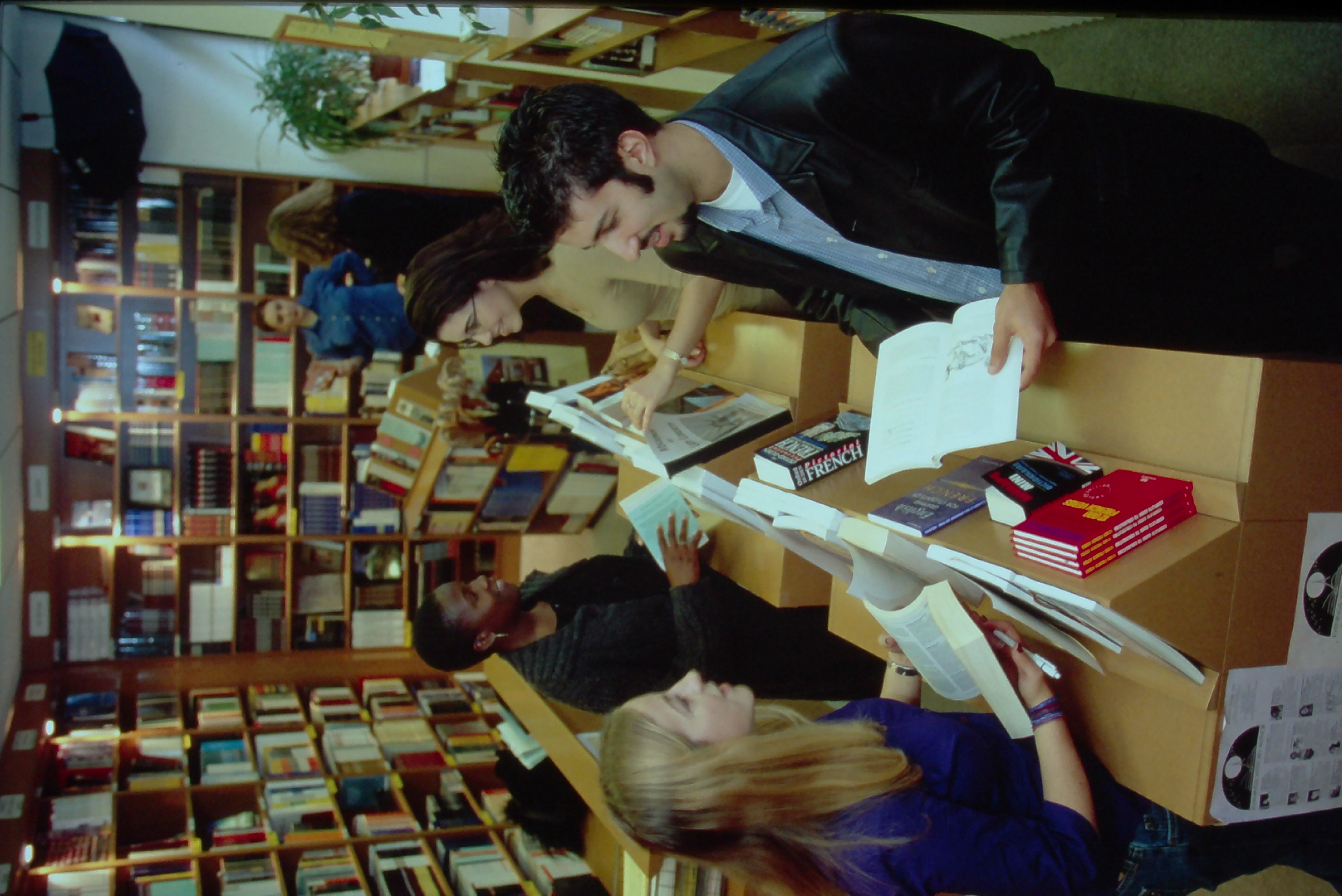 Students at the AUP Library