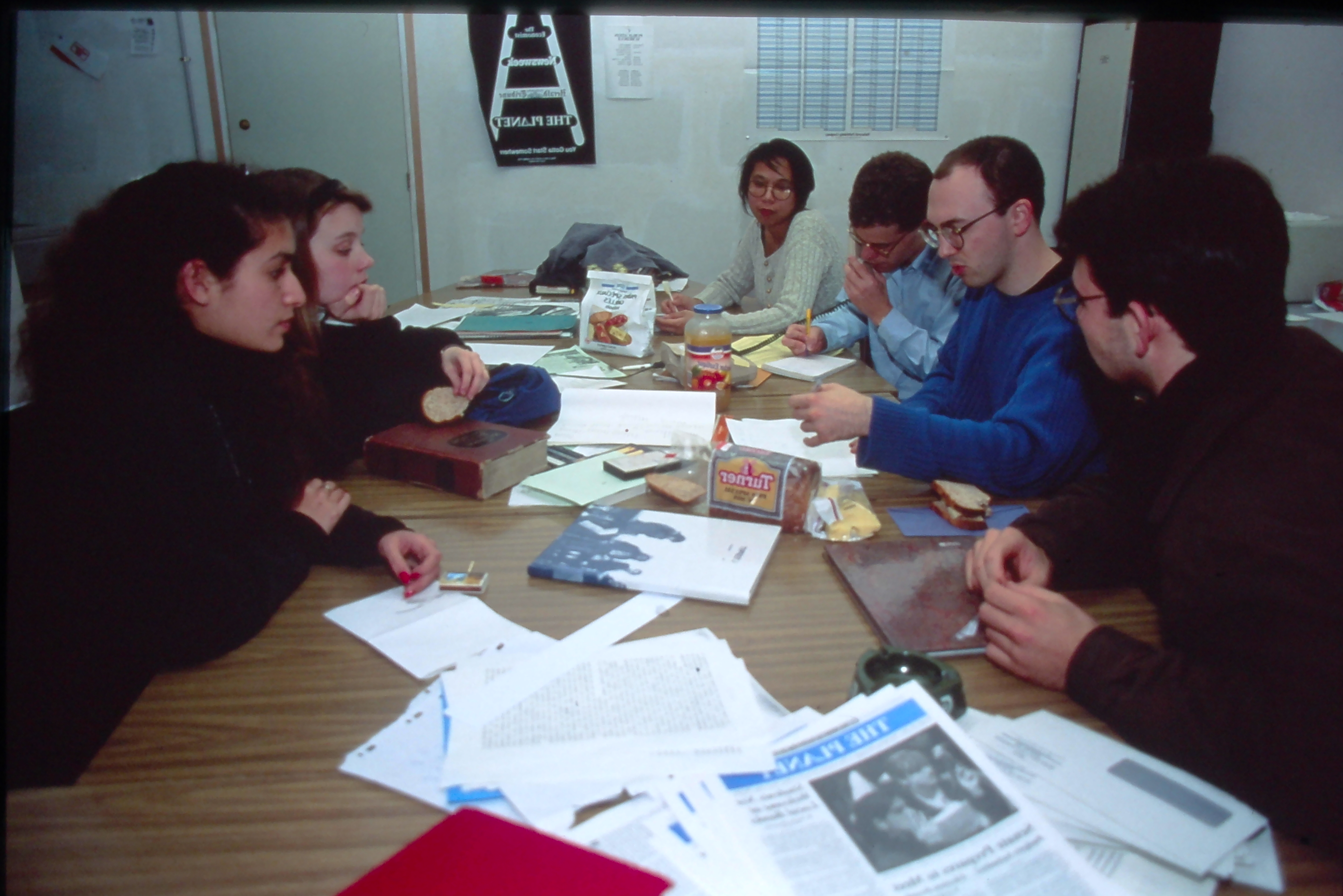 Students discussing AUP Publications