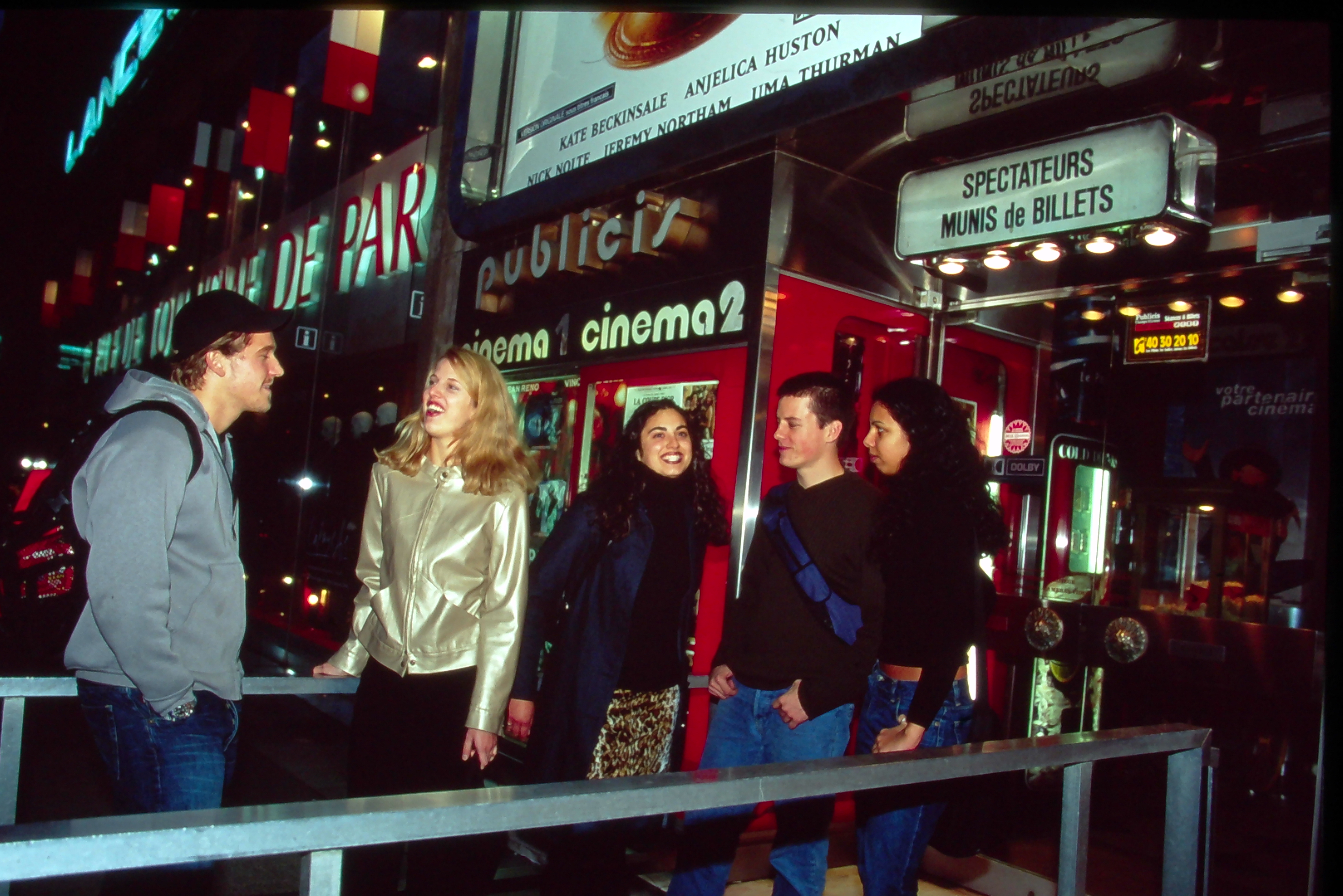 Students at the cinema
