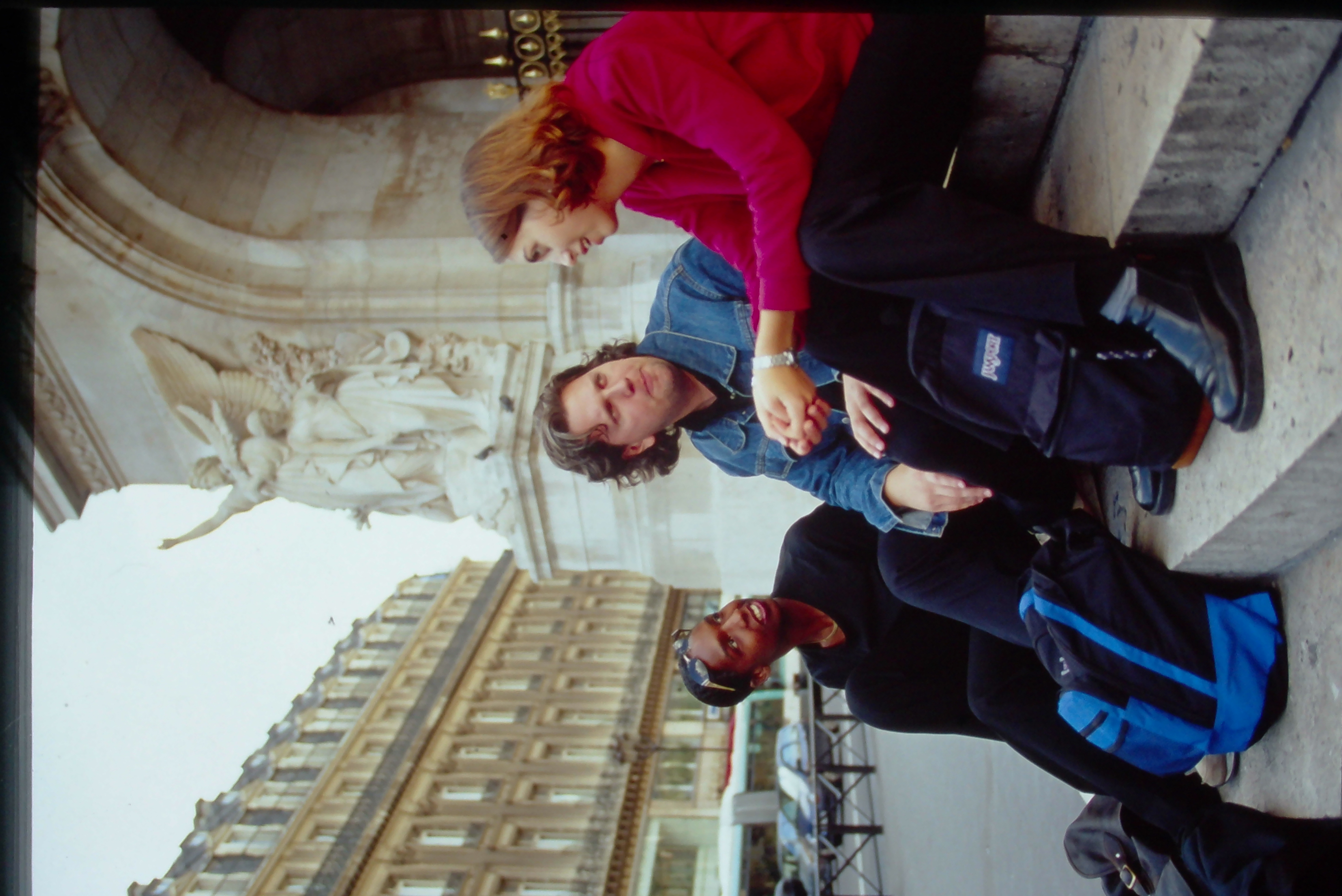 Students on Opera Garnier steps