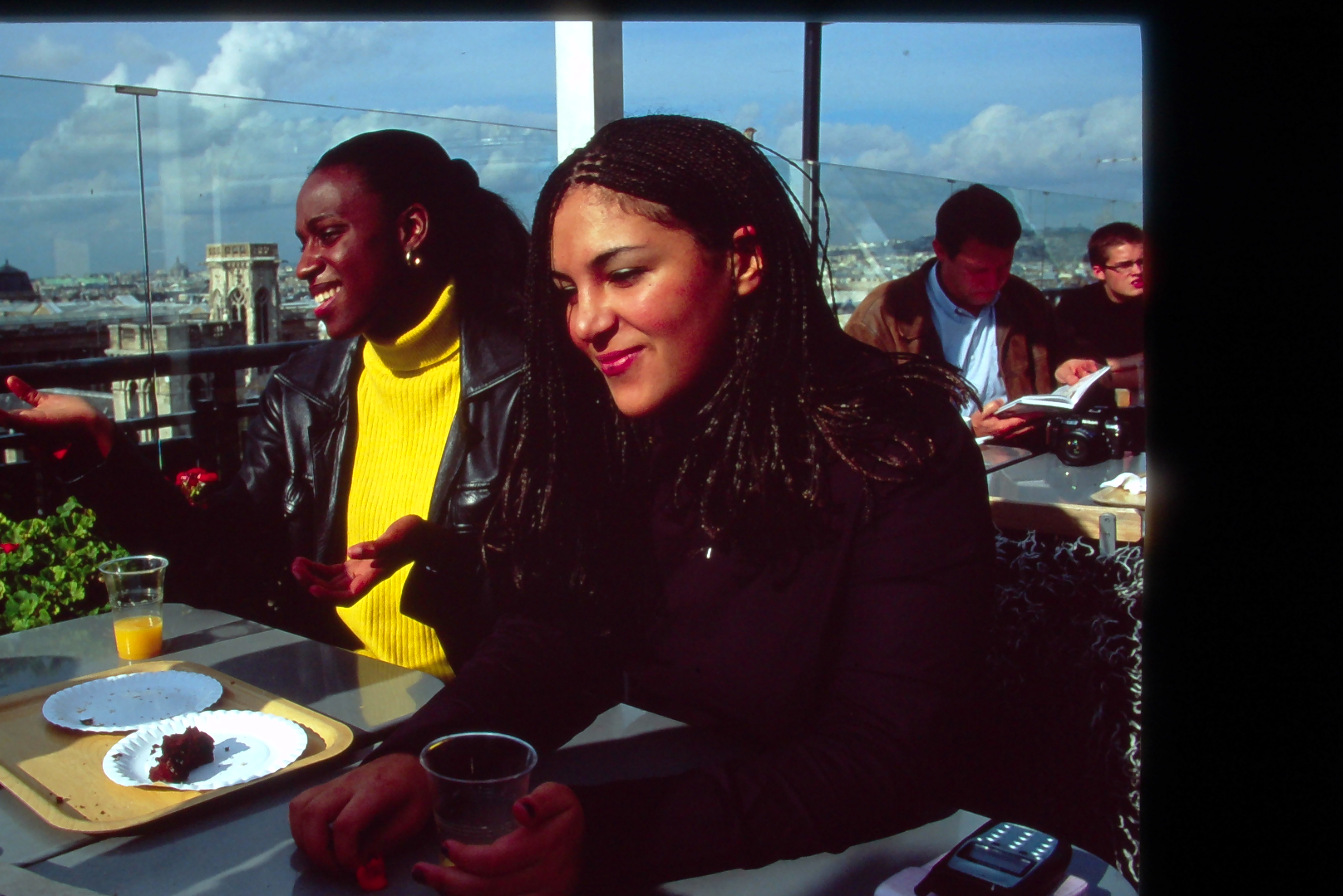 Studying with a view of Paris rooftops
