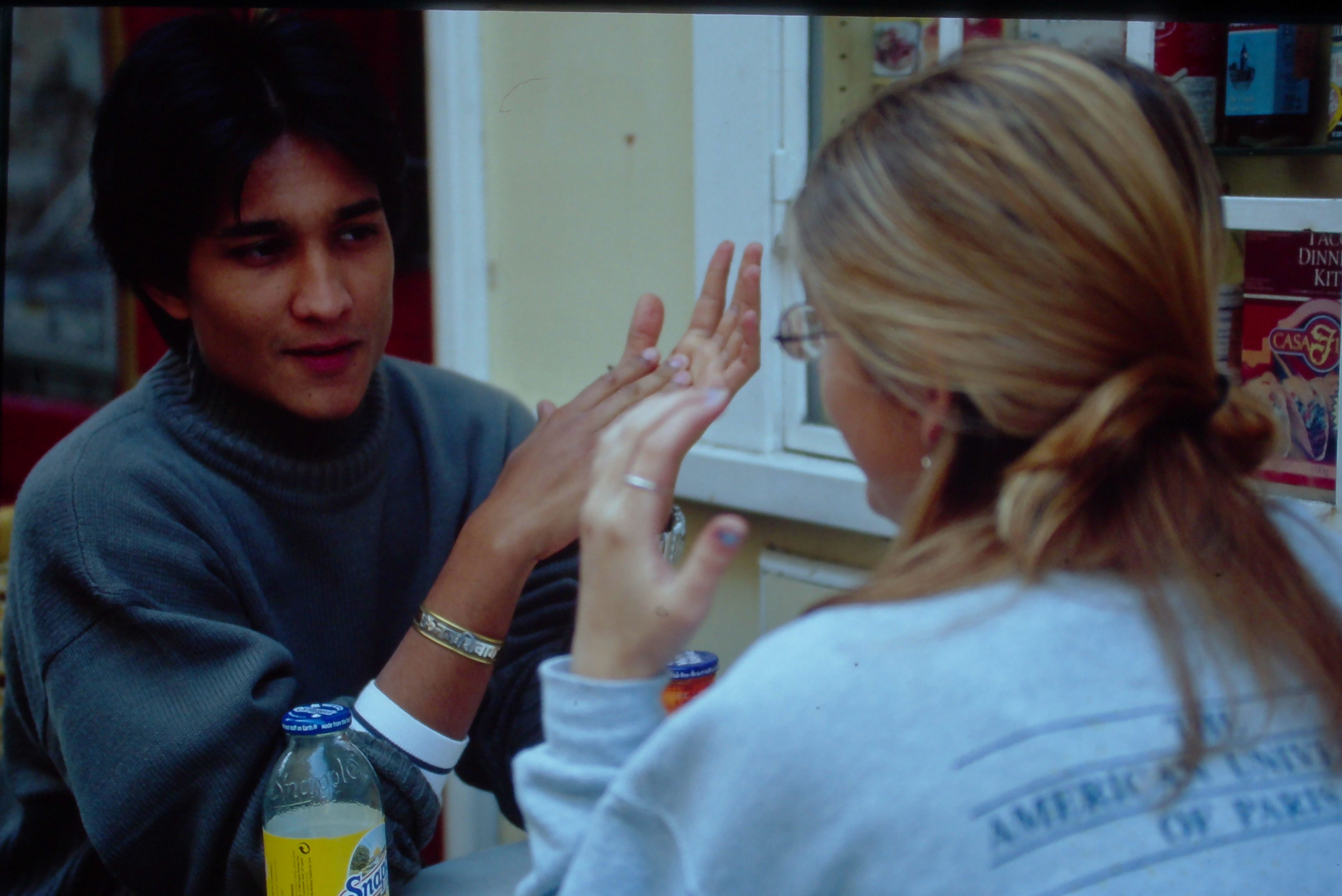 AUP Student in discussion