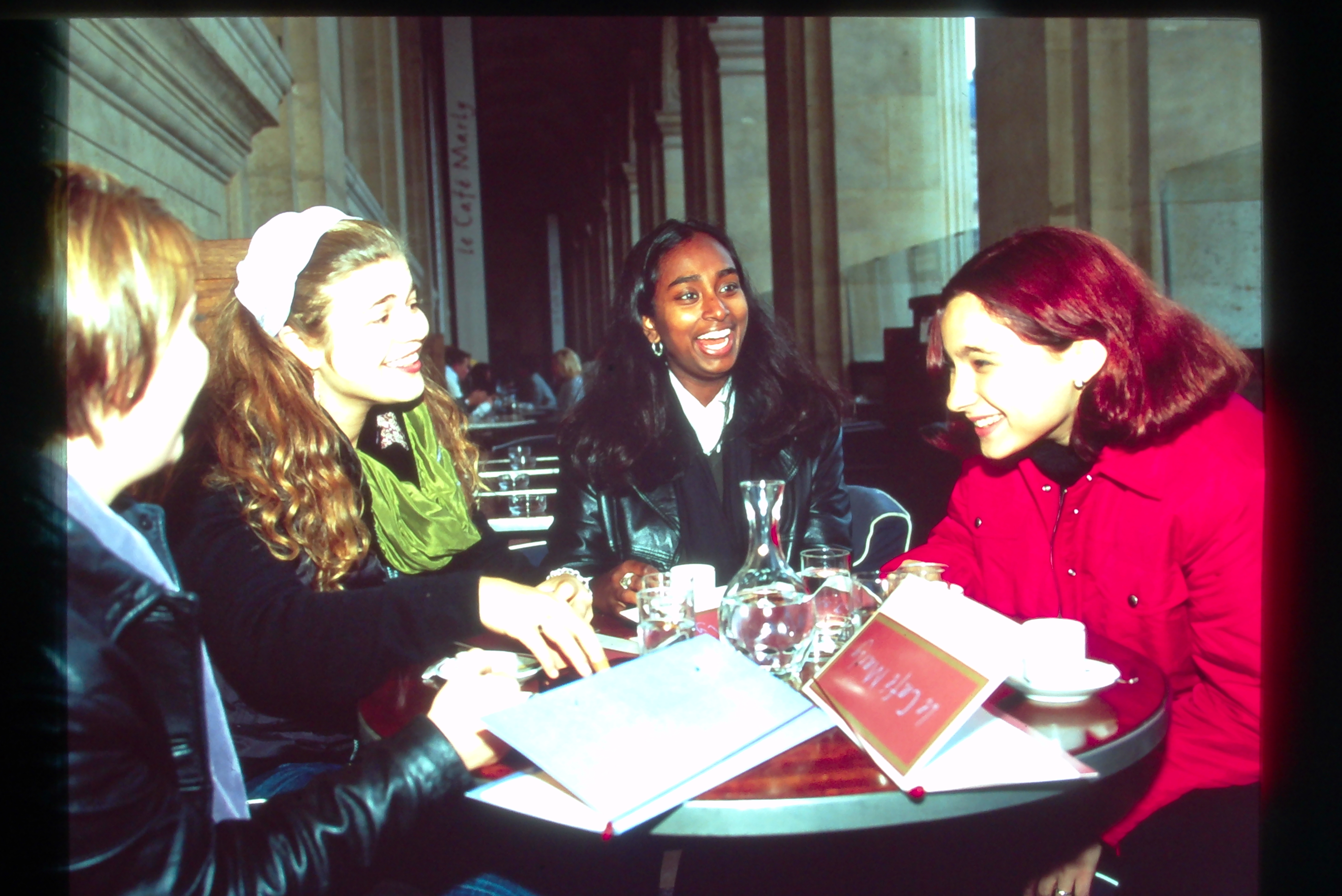 Students at Le Cafe Marly