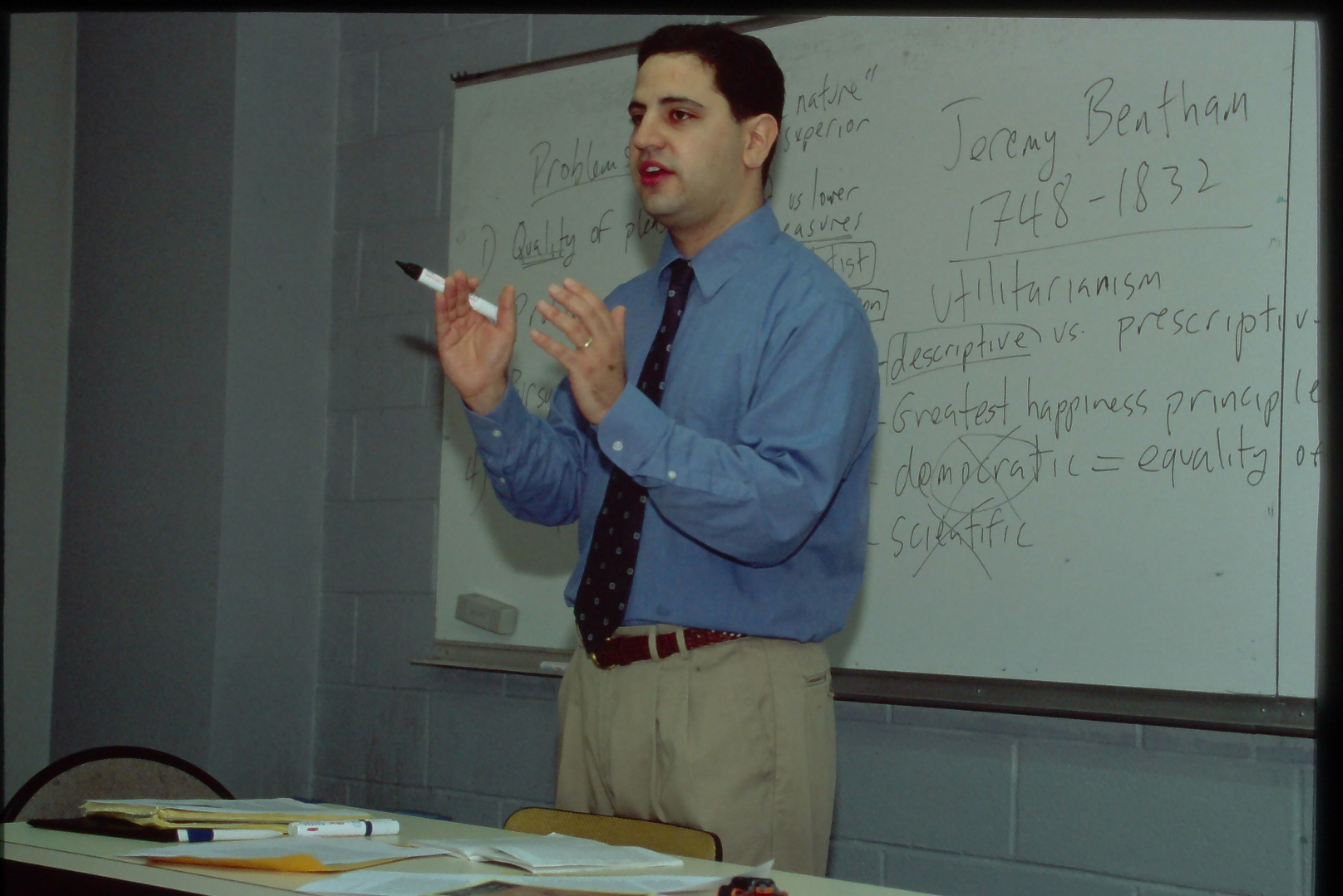 Professor teaching class