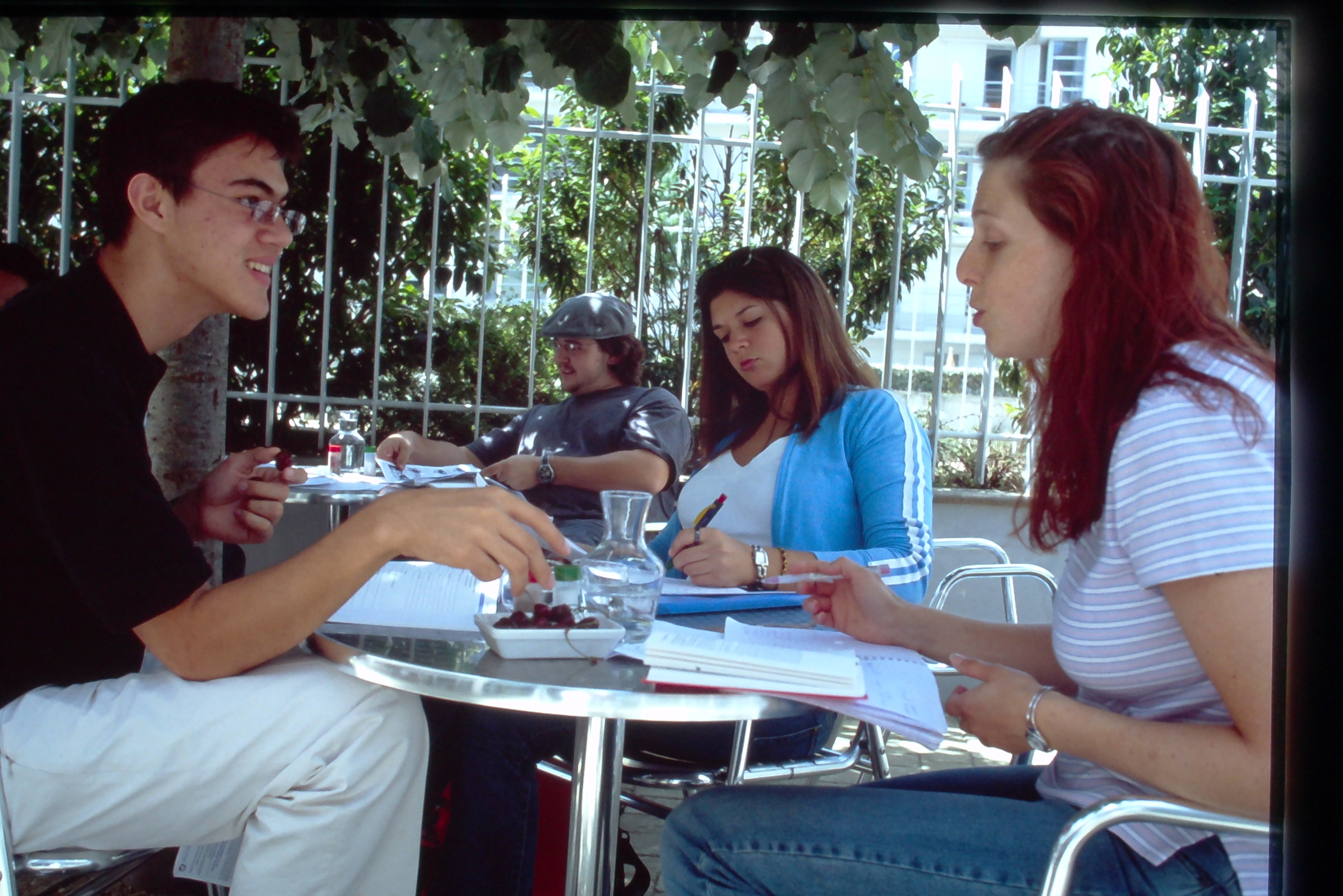 Students Learning at Cafe