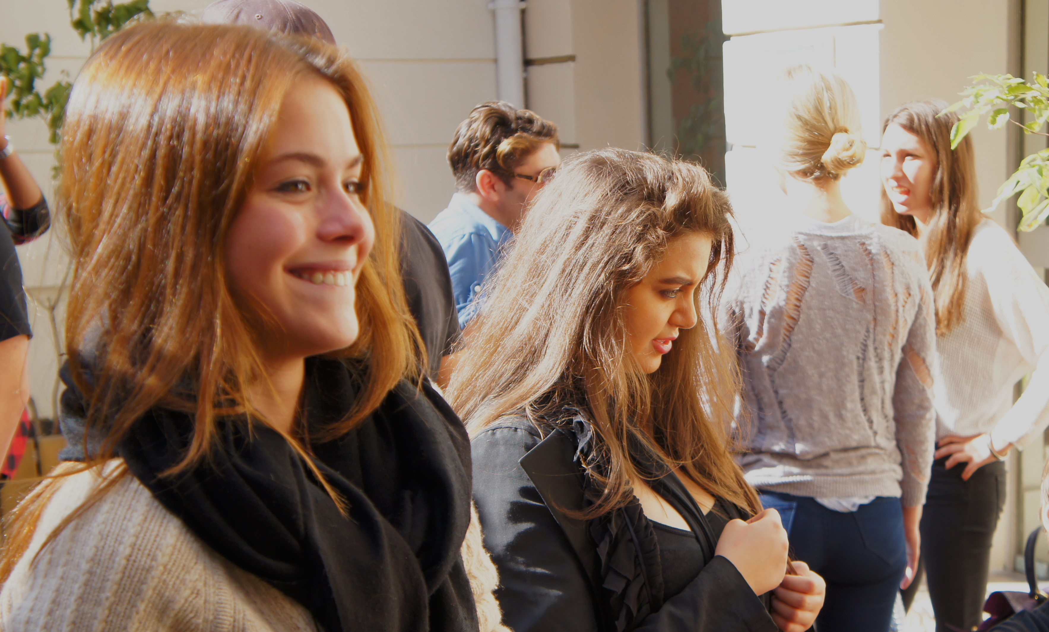 Students meeting at Combes